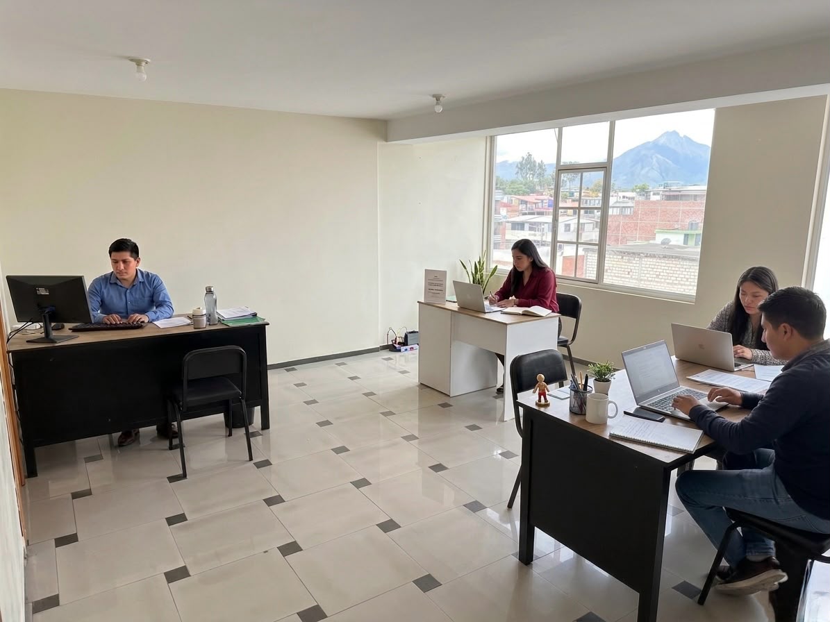 Equipo de COFOCEN trabajando en la sede